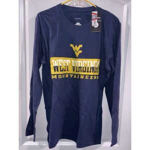 West Virginia Mountaineers Men's Long Sleeve Shirt New Size‎ Medium Captivating